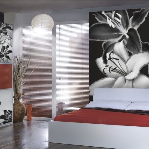 Contemporary wallpaper / floral / sketch / fabric look