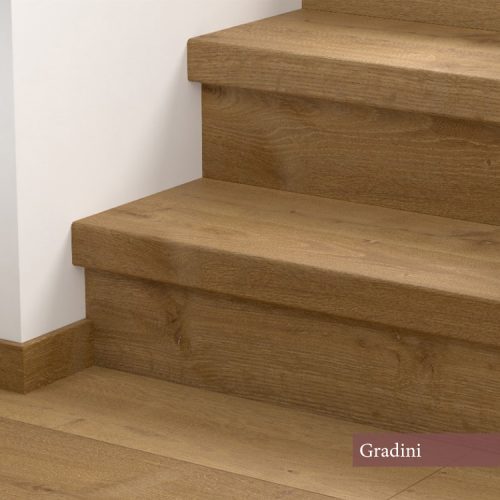 rovere affumicato elegante gradini